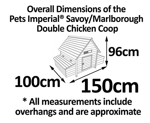 Pets Imperial® - Hühnerstall Savoy - für 6 bis 8 Hühner Je nach Größe - sehr leicht zu reinigen A - 4