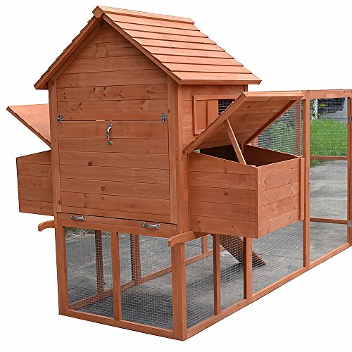 Hühnerstall / Hühnerhaus mit Freigehege aus Holz ca. 310 x 150 x 150 cm - 2