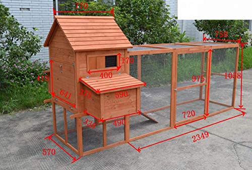 Hühnerstall / Hühnerhaus mit Freigehege aus Holz ca. 310 x 150 x 150 cm - 8