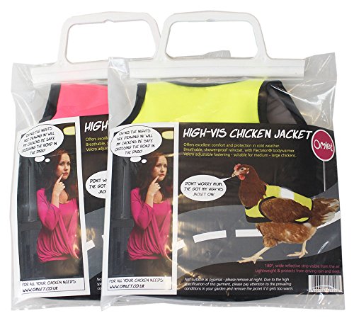 Doppelpack Warnweste für Hühner - Pink und Gelb - 8
